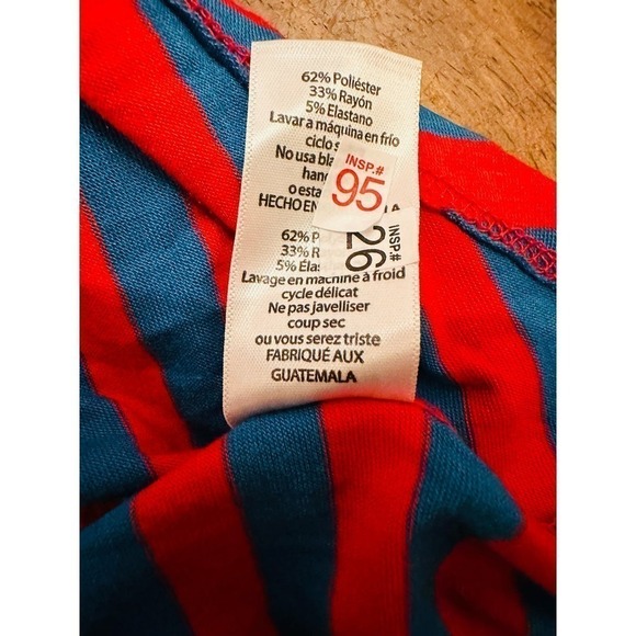 NWT Lularoe Blue & Red Striped Irma Top Size Large - Picture 8 of 9